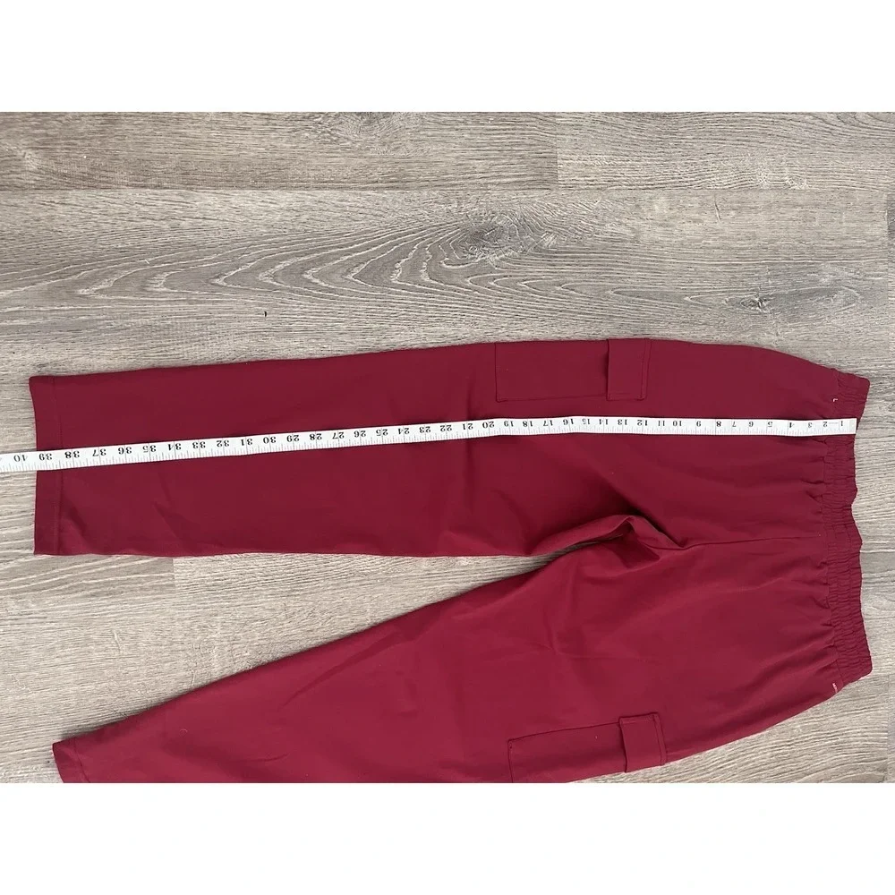 Mondetta Performance Luxury  Comfy Cargo Pants Burgundy Red Size Large